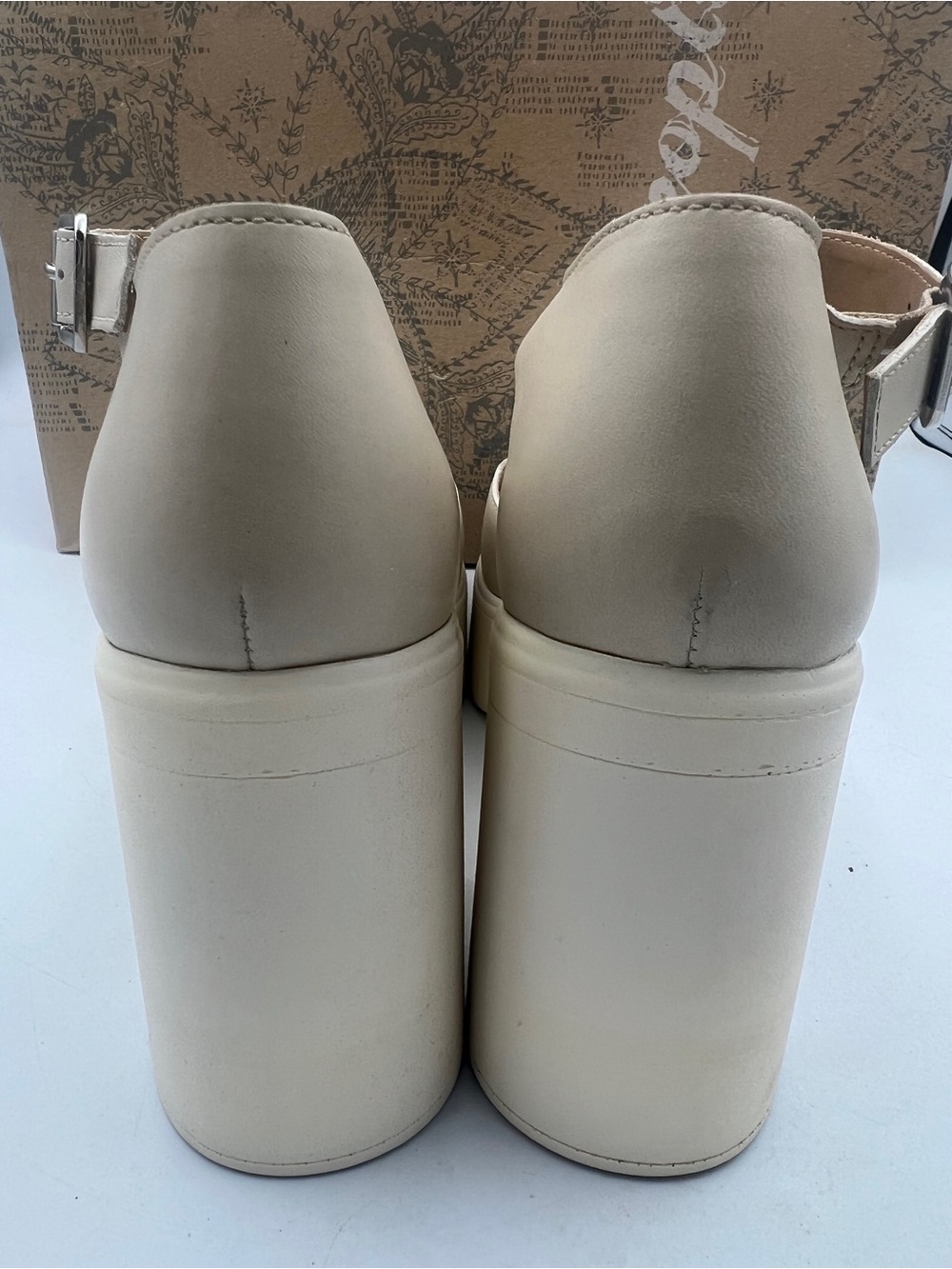 Free People Gwen Platform Block Heel Mary Jane Pumps AnkleStrap Women’s EU39 NEW - Picture 5 of 13